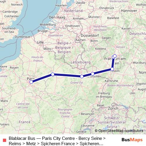 Blablacar Bus bus Line Map