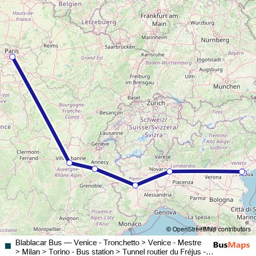 Blablacar Bus bus Line Map