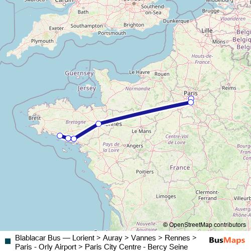 Blablacar Bus bus Line Map