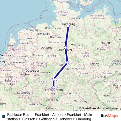 Blablacar Bus bus Line Map