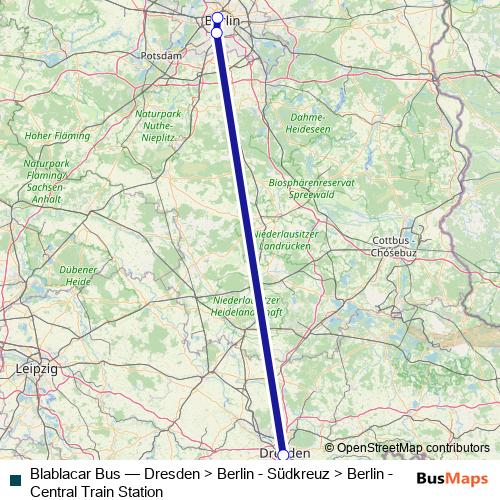 Blablacar Bus bus Line Map
