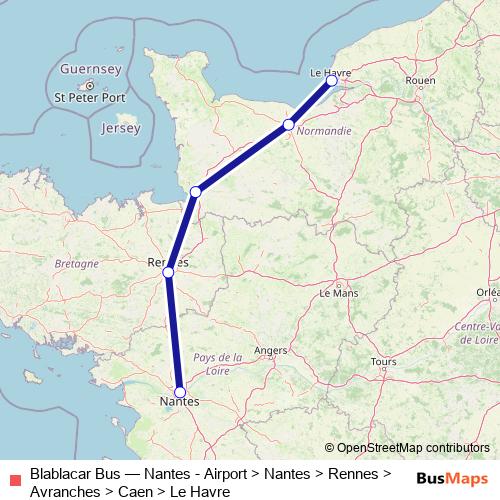 Blablacar Bus bus Line Map