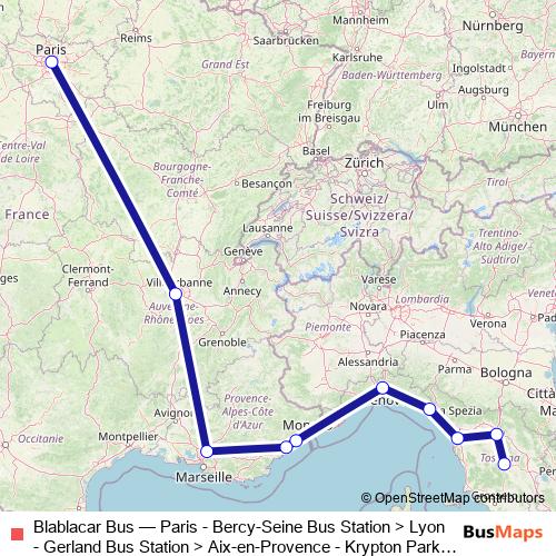 Blablacar Bus bus Line Map