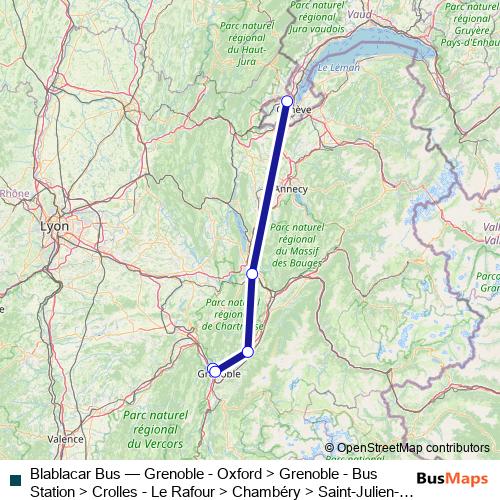 Blablacar Bus bus Line Map