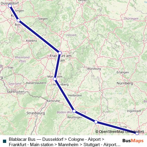 Blablacar Bus bus Line Map