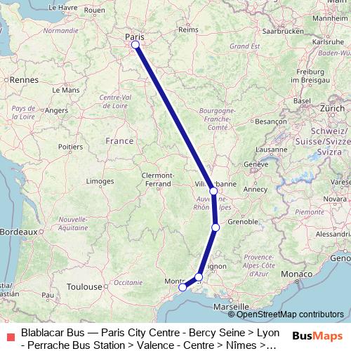 Blablacar Bus bus Line Map
