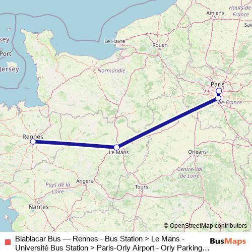 Blablacar Bus bus Line Map