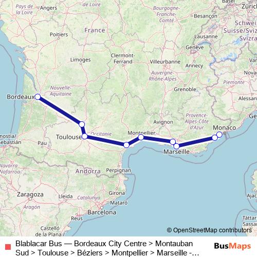 Blablacar Bus bus Line Map