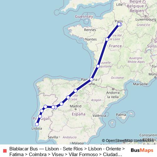 Blablacar Bus bus Line Map