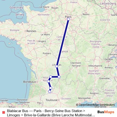 Blablacar Bus bus Line Map