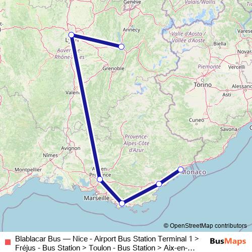 Blablacar Bus bus Line Map