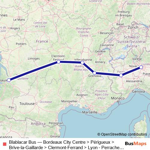 Blablacar Bus bus Line Map
