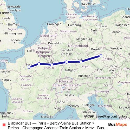 Blablacar Bus bus Line Map