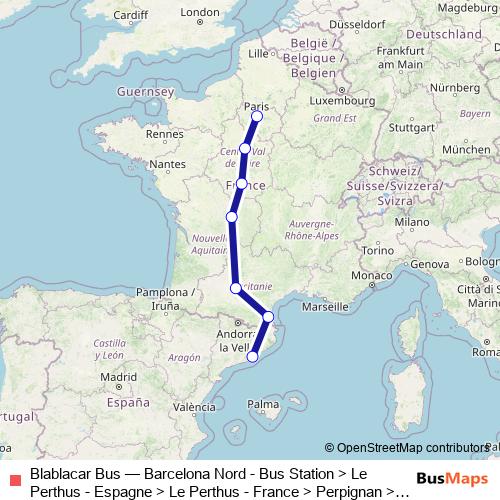 Blablacar Bus bus Line Map