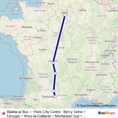 Blablacar Bus bus Line Map