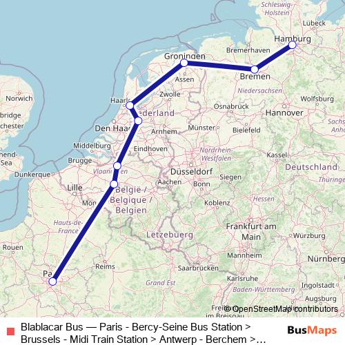 Blablacar Bus bus Line Map