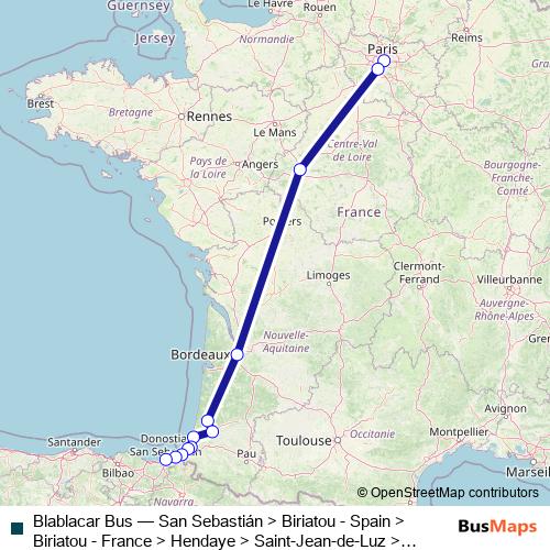 Blablacar Bus bus Line Map