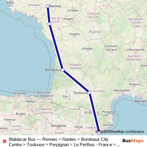 Blablacar Bus bus Line Map