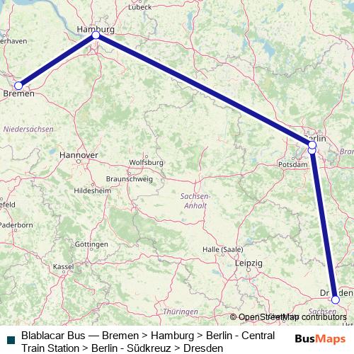 Blablacar Bus bus Line Map