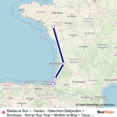 Blablacar Bus bus Line Map
