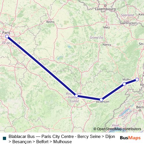 Blablacar Bus bus Line Map
