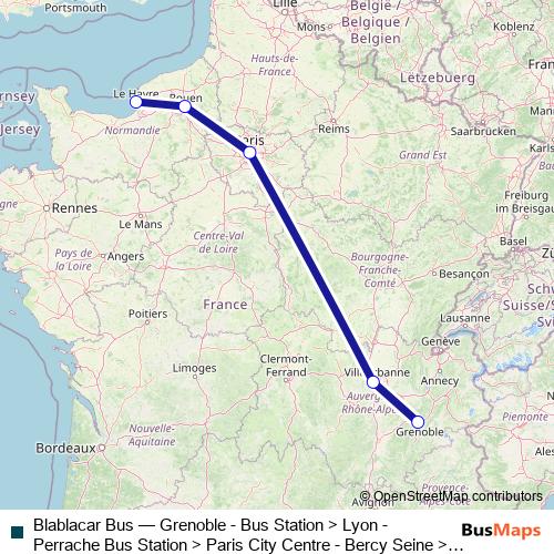 Blablacar Bus bus Line Map