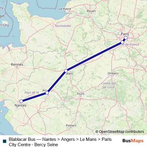 Blablacar Bus bus Line Map