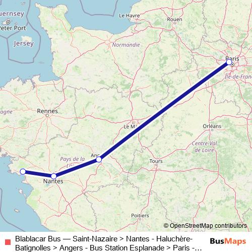 Blablacar Bus bus Line Map