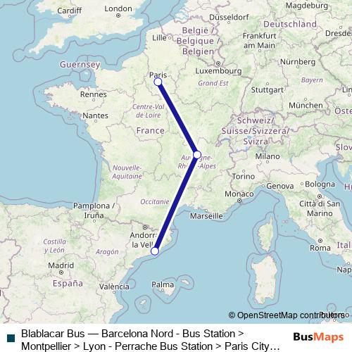 Blablacar Bus bus Line Map