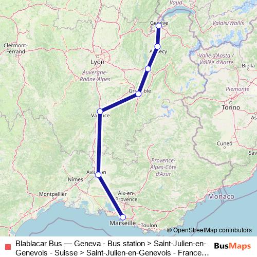 Blablacar Bus bus Line Map