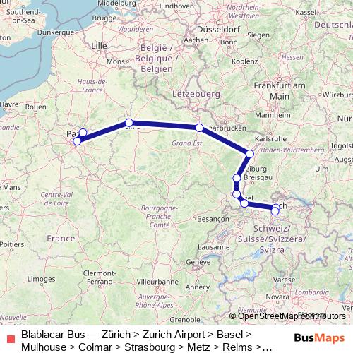Blablacar Bus bus Line Map