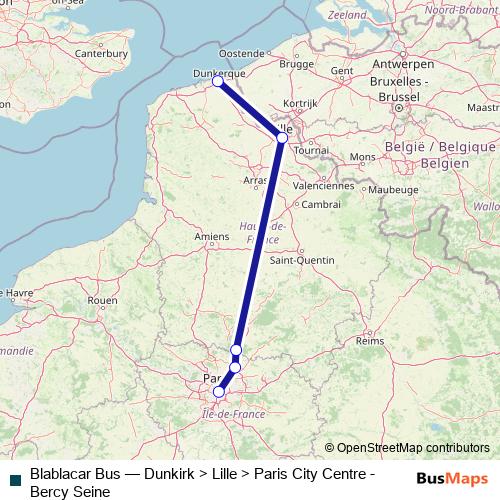 Blablacar Bus bus Line Map