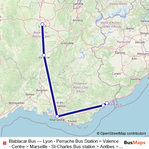 Blablacar Bus bus Line Map