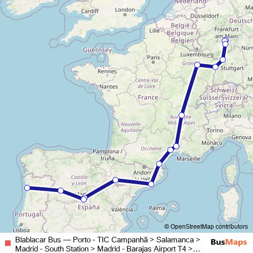 Blablacar Bus bus Line Map