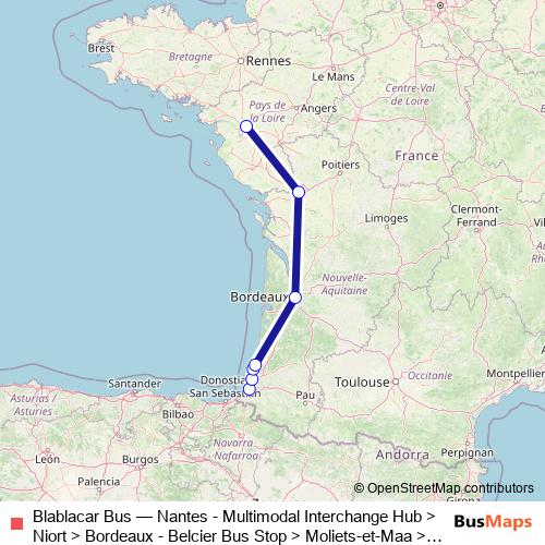 Blablacar Bus bus Line Map