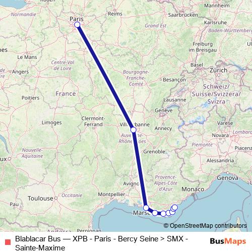 Blablacar Bus bus Line Map