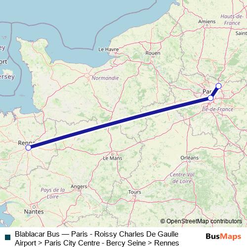 Blablacar Bus bus Line Map
