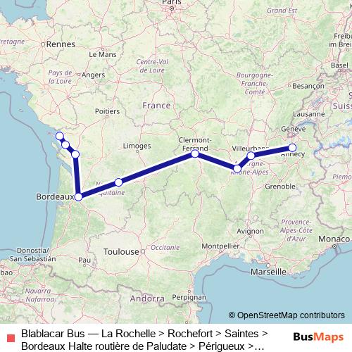Blablacar Bus bus Line Map