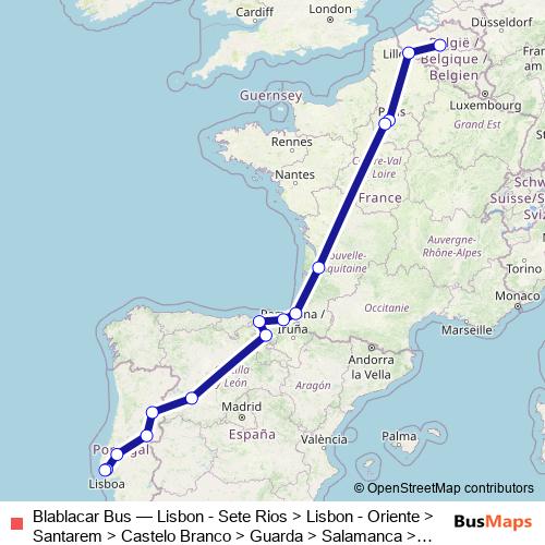 Blablacar Bus bus Line Map