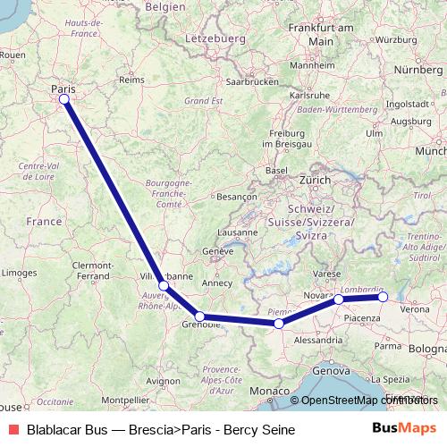 Blablacar Bus bus Line Map
