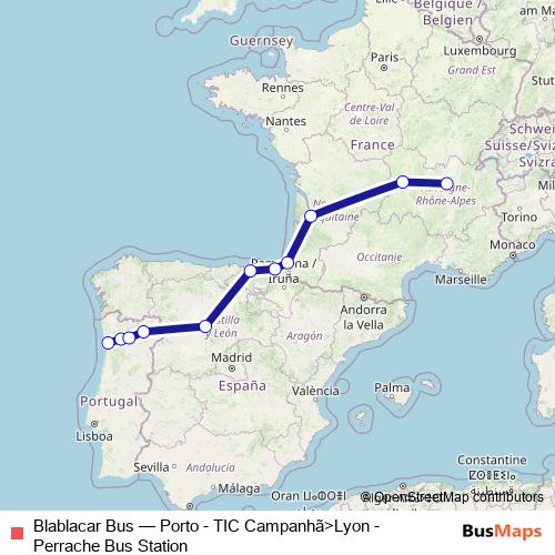 Blablacar Bus bus Line Map