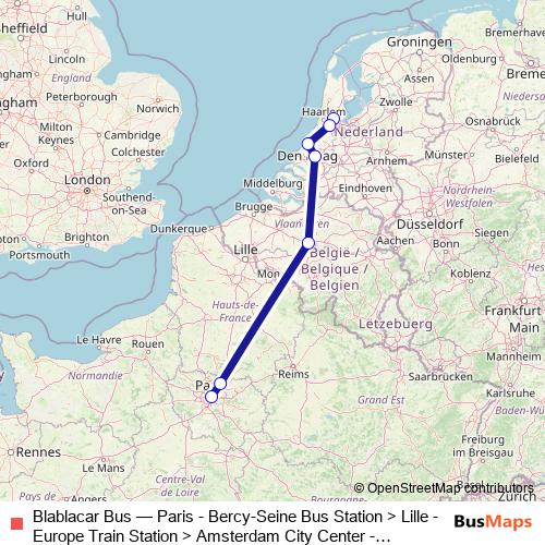 Blablacar Bus bus Line Map