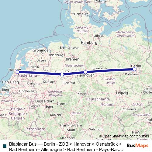 Blablacar Bus bus Line Map