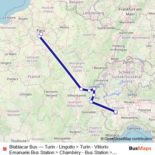 Blablacar Bus bus Line Map
