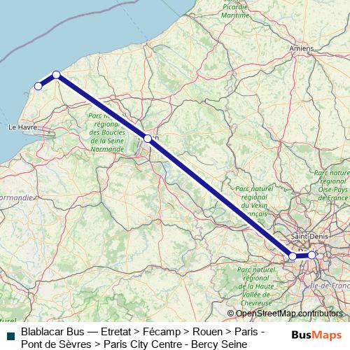 Blablacar Bus bus Line Map