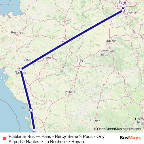 Blablacar Bus bus Line Map