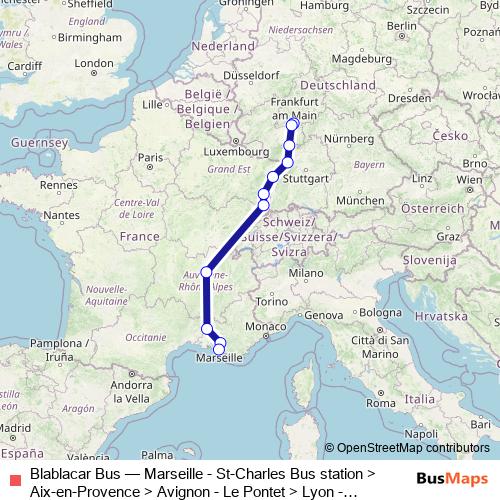Blablacar Bus bus Line Map