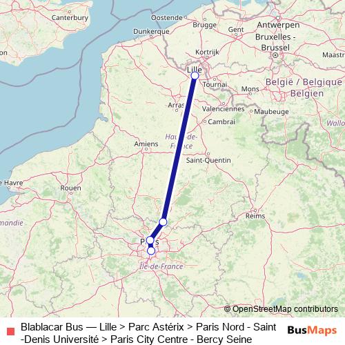 Blablacar Bus bus Line Map