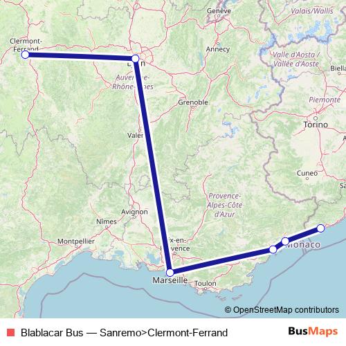 Blablacar Bus bus Line Map
