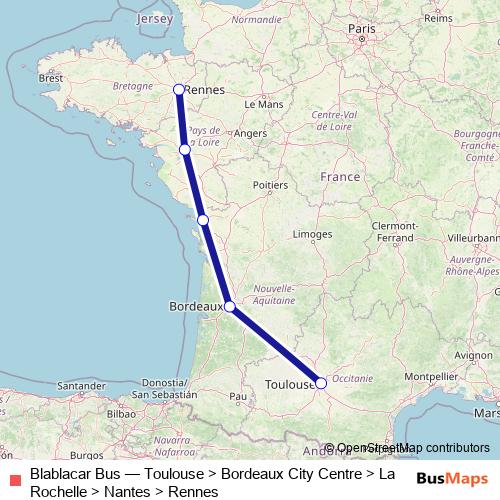 Blablacar Bus bus Line Map